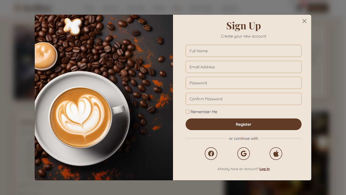 Coffee Shop Landing Page UI Design Image 7