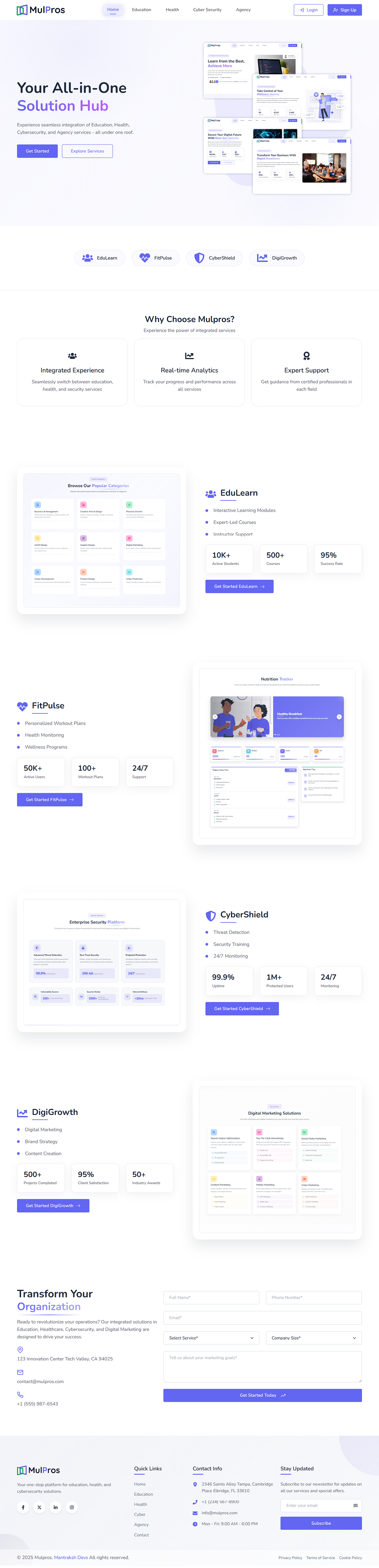 Corporate Business Website UI Design Image 0