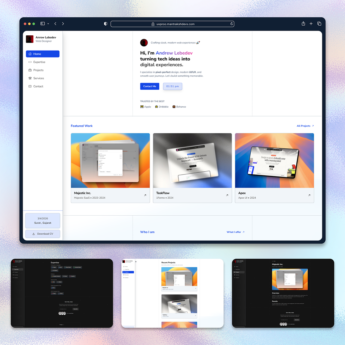 UxProo - Modern Personal Portfolio Template (React & Next.js)