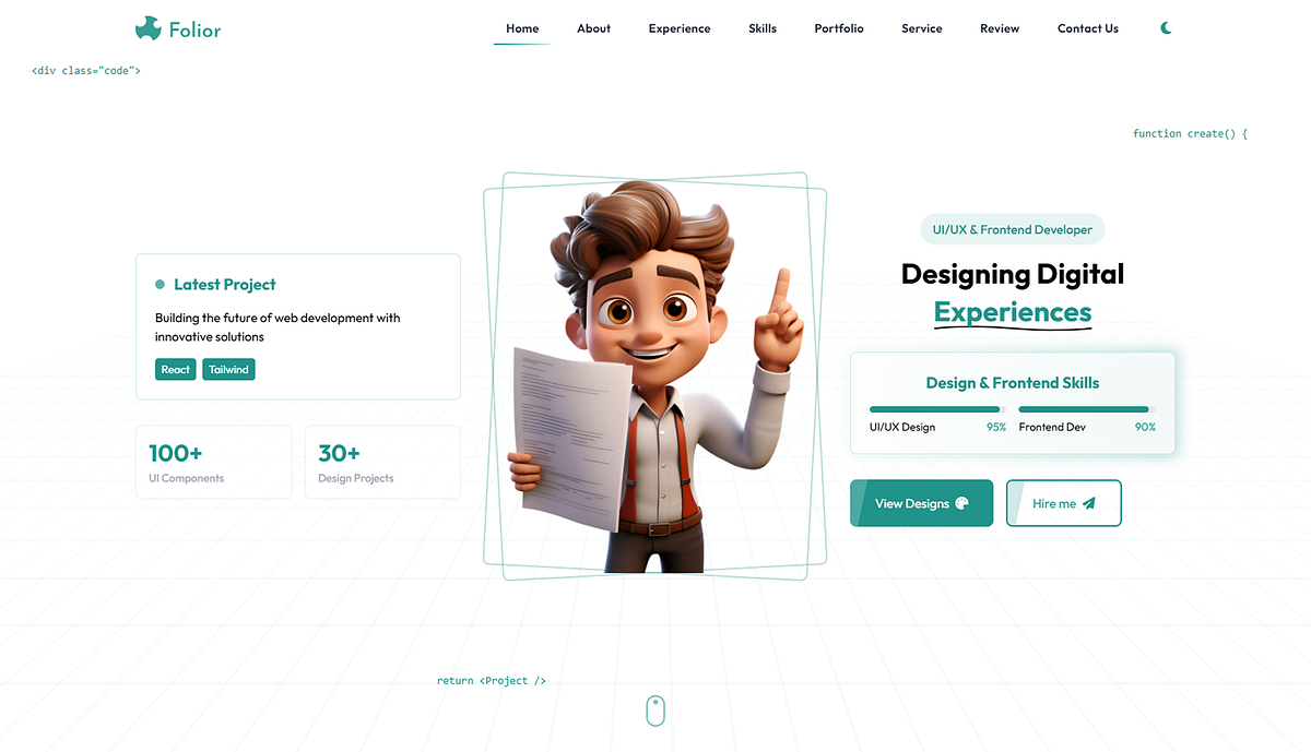 Folior – The Ultimate Developer Portfolio Image 4