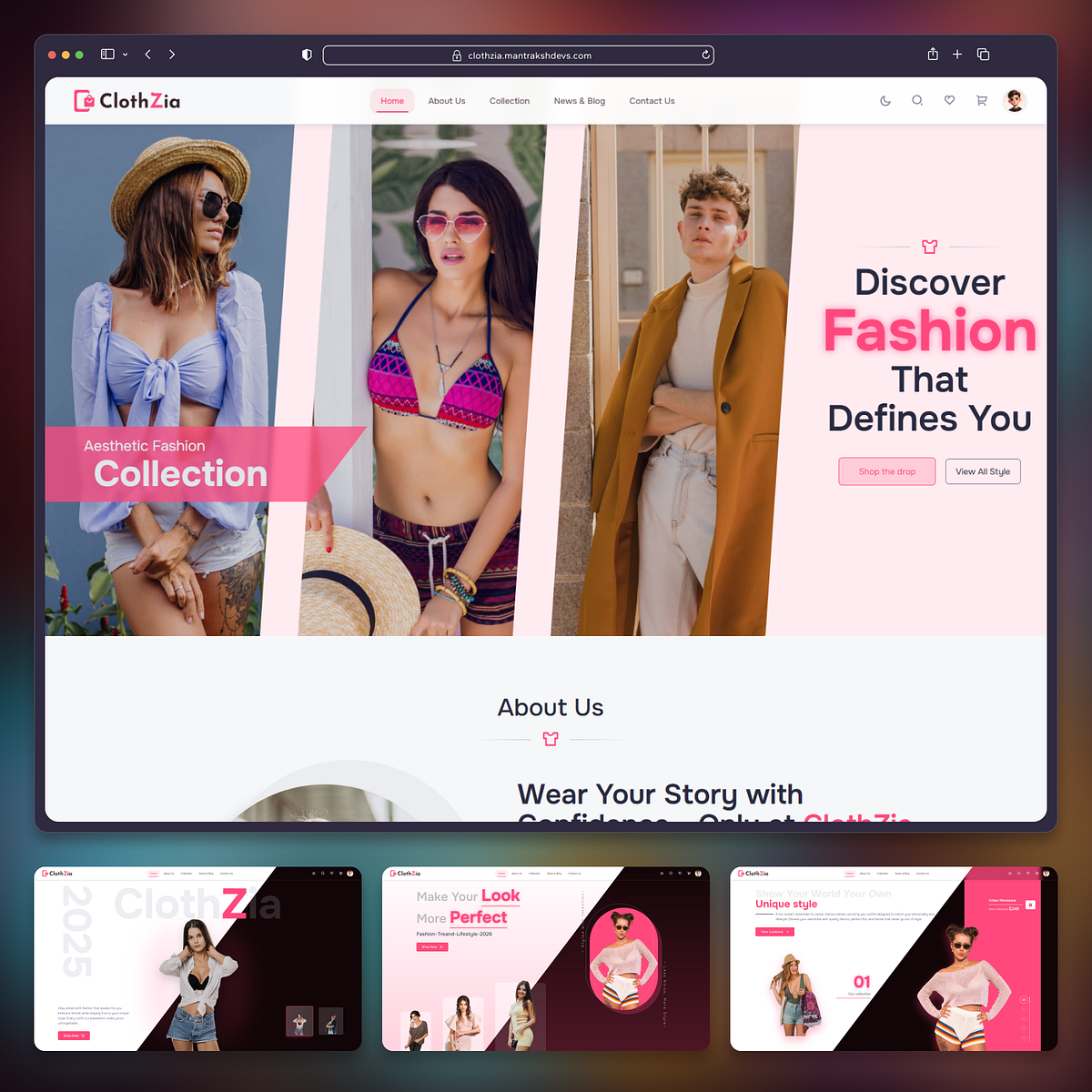 Clothzia β Fashion eCommerce React & Tailwind CSS Template ποΈ