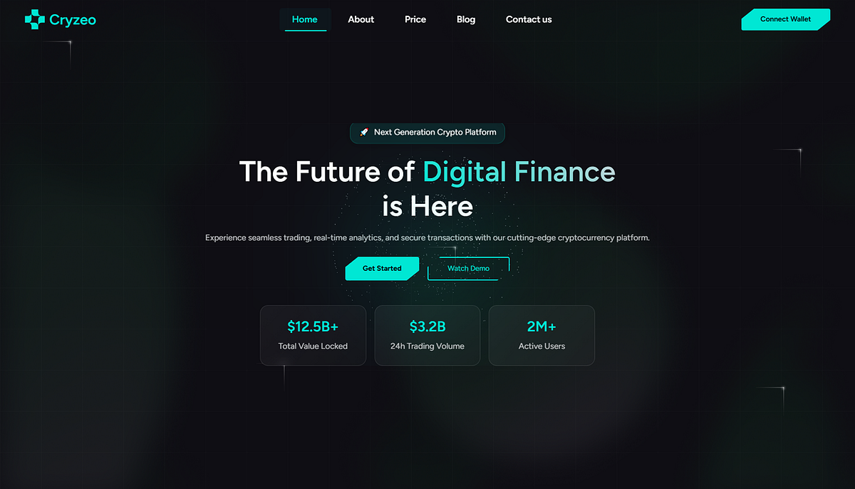 Cryzeo — Premium Crypto & Web3 React Template Image 0