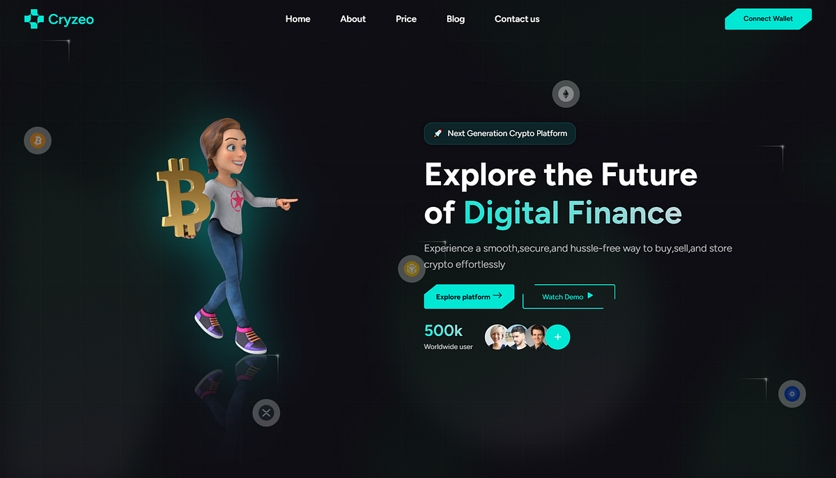 Cryzeo — Premium Crypto & Web3 React Template Image 2