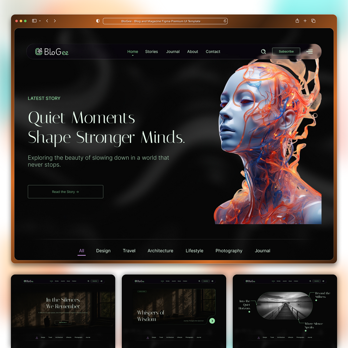 Blogee - Premium Blog & Magazine Figma UI Template 📚✨