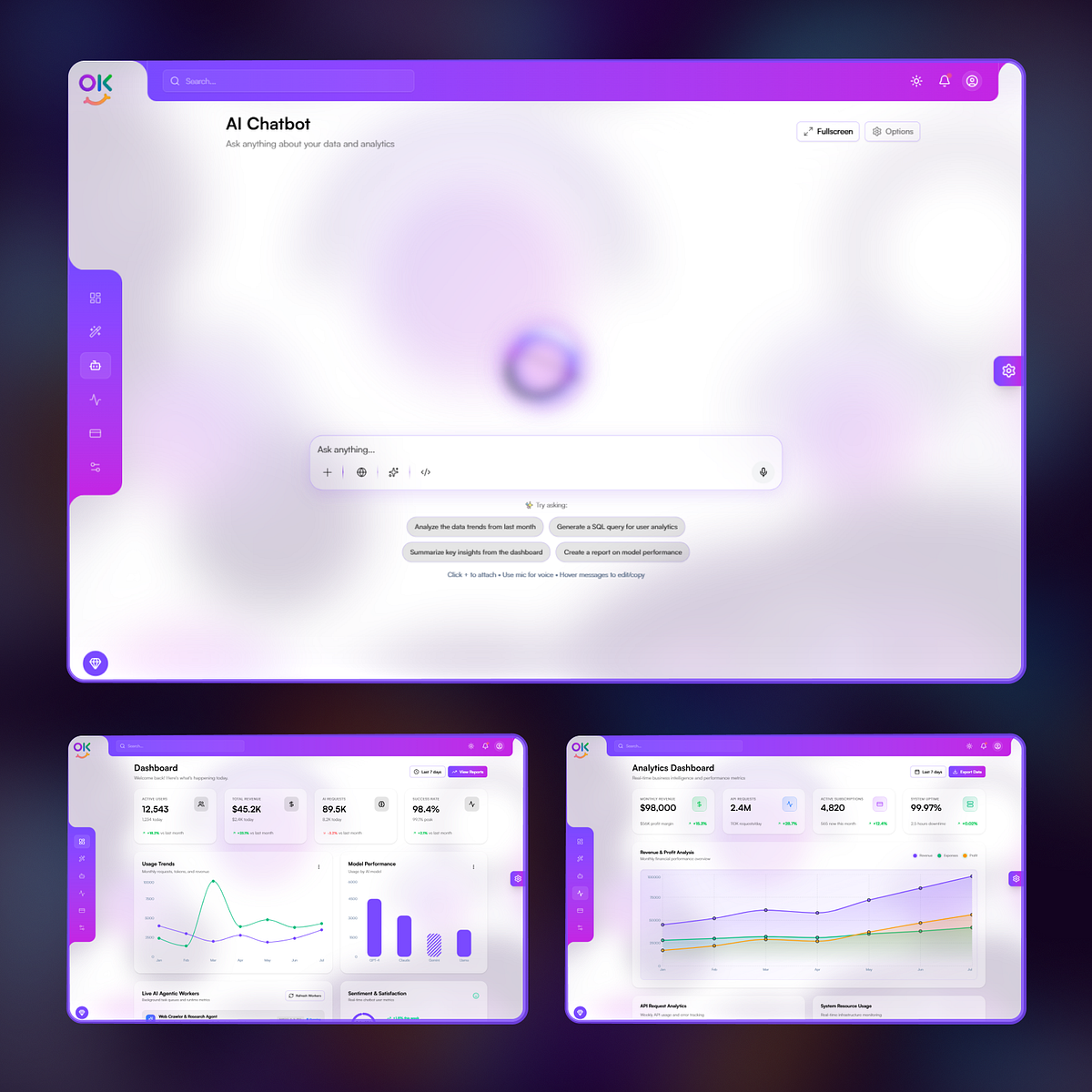 OkyAi β AI SaaS Dashboard & AI Chatbot UI (Light, Dark & RTL) π