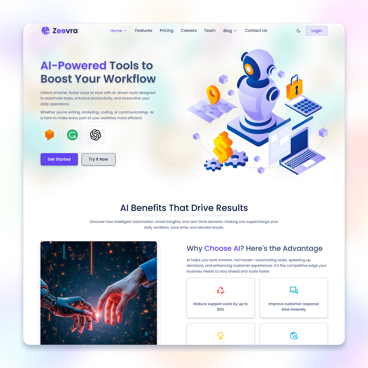 Zeevra — Multipurpose SaaS & Startup Landing System Image 0