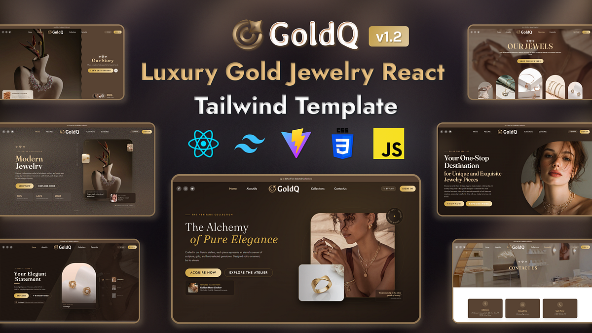 GoldQ — Luxury Jewelry & Diamond E-Commerce Experience Image 1