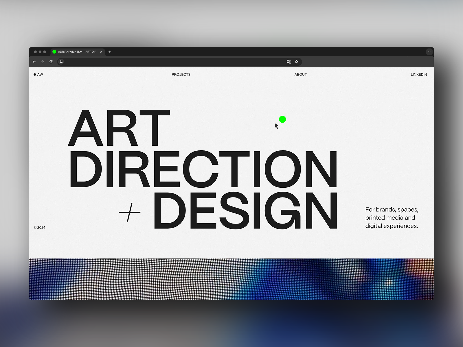 Portfolio – Adrian Wilhelm - Awwwards Honorable Mention