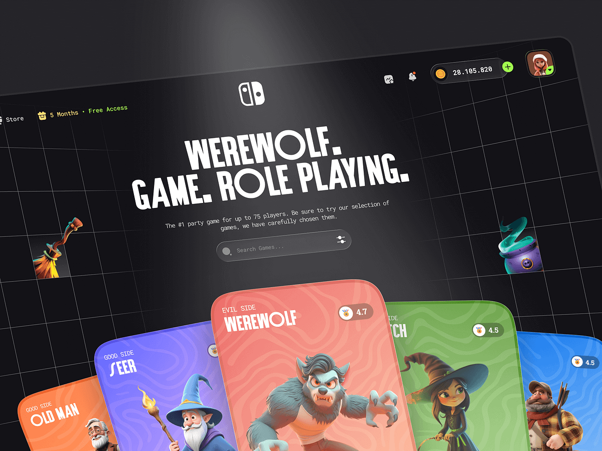 Gaming Website UI | Motion Web Design Image 0