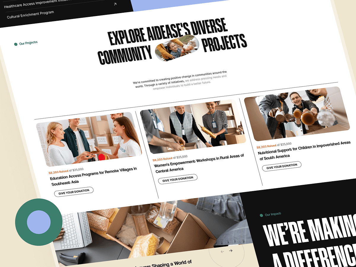 Donations & Charity Landing Page UI Template Image 0