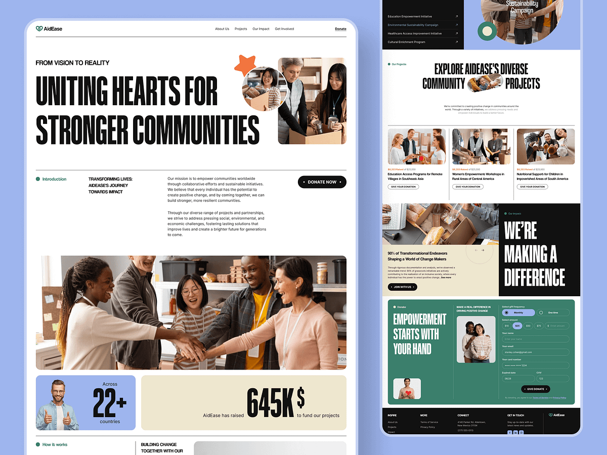 Donations & Charity Landing Page UI Template Image 1