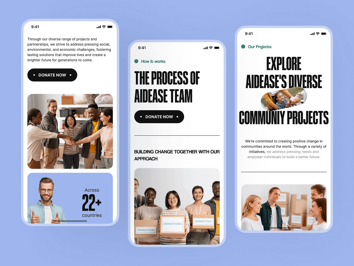 Donations & Charity Landing Page UI Template Image 3