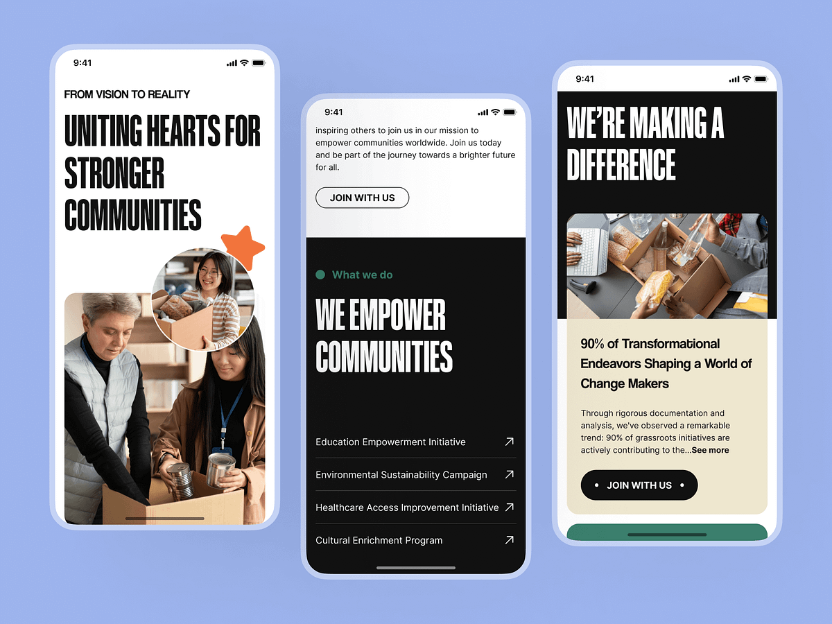 Donations & Charity Landing Page UI Template Image 4