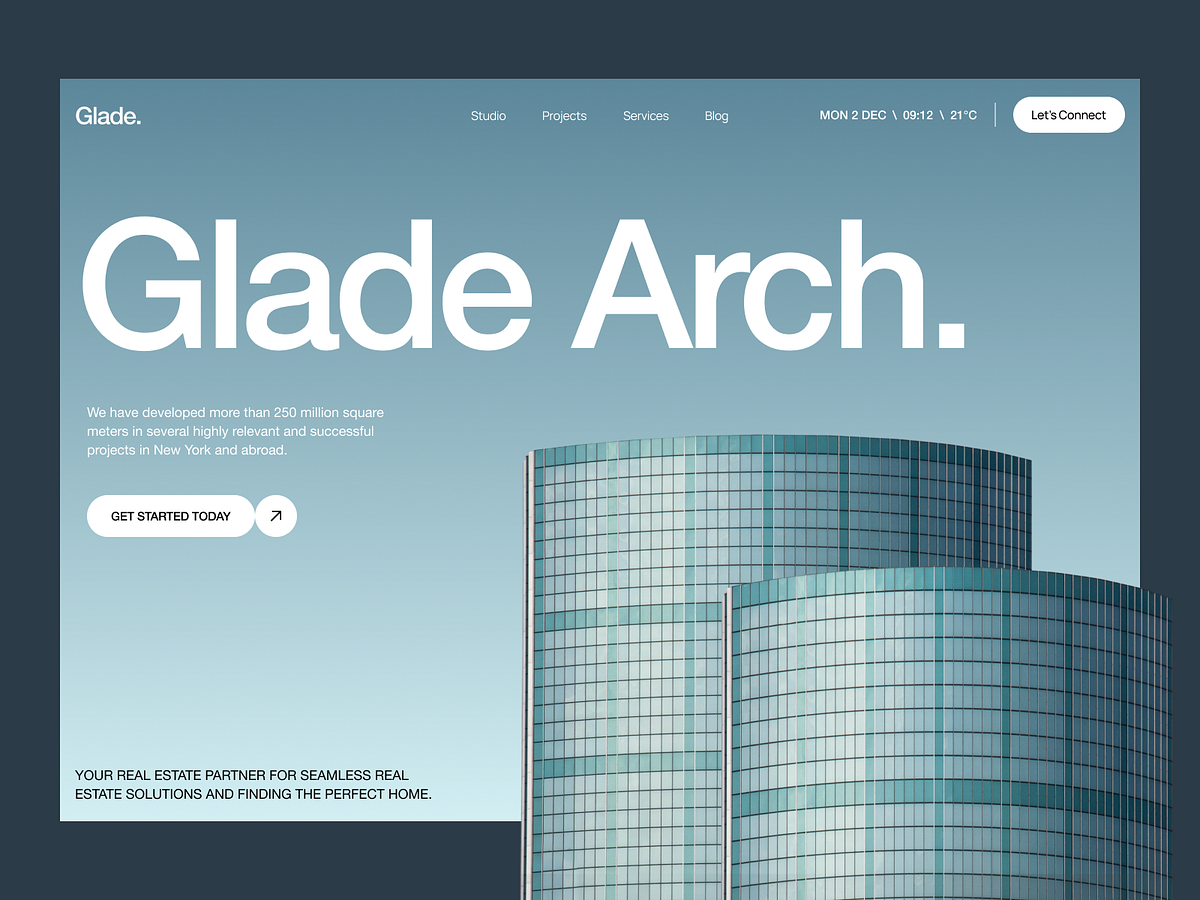 Glade – Modern Real Estate Website Design