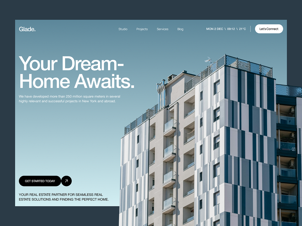 Glade – Modern Real Estate Website Design Image 2
