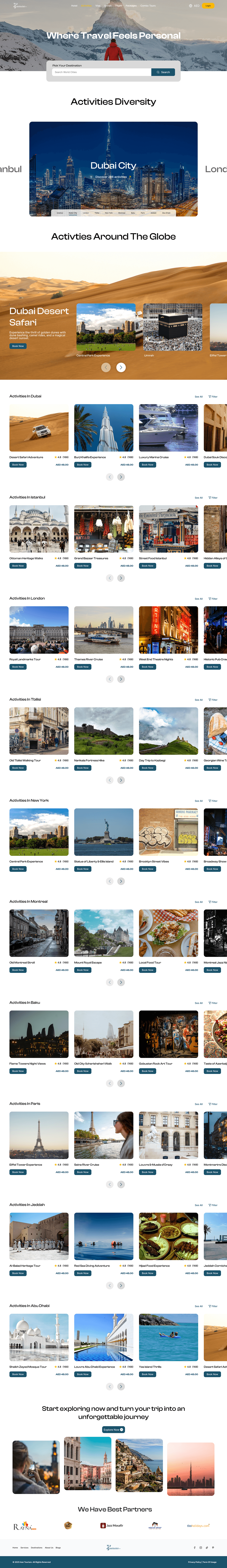 Aan Tourism Activities Page Redesign Image 1