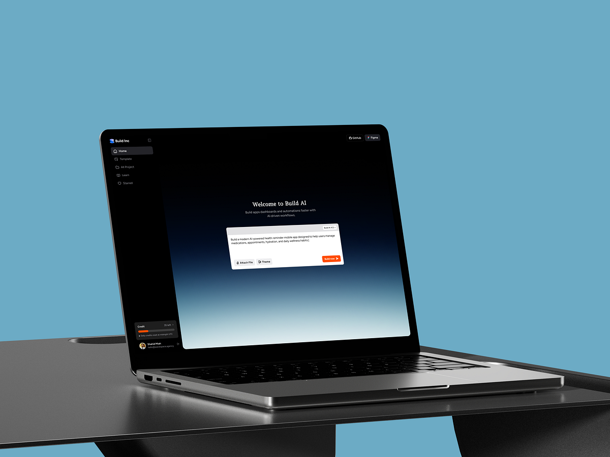 Build AI – Vibecoding Platform UI Image 1