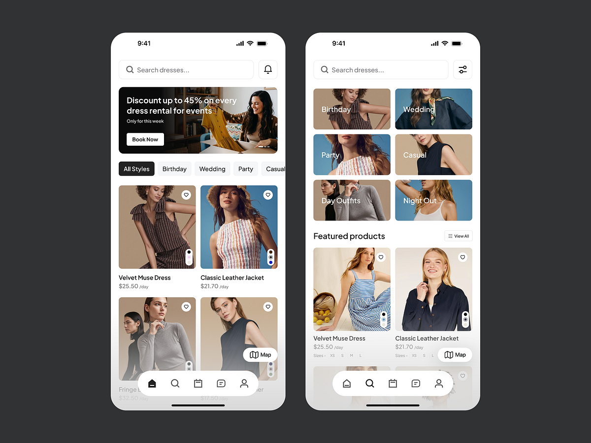 Shopping app | Dress Rental