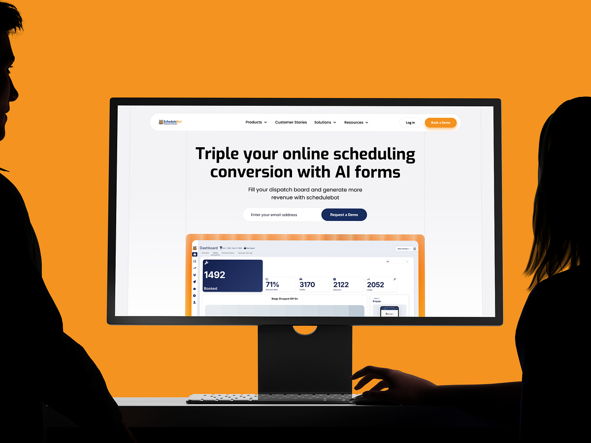 ScheduleBot – AI Job Booking B2B SaaS Website Image 0