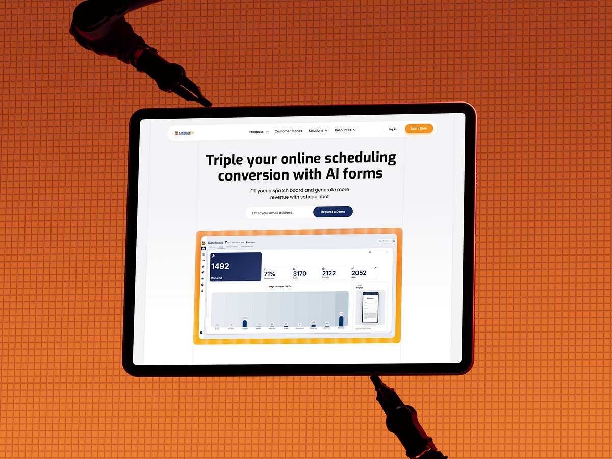 ScheduleBot – AI Job Booking B2B SaaS Website Image 1
