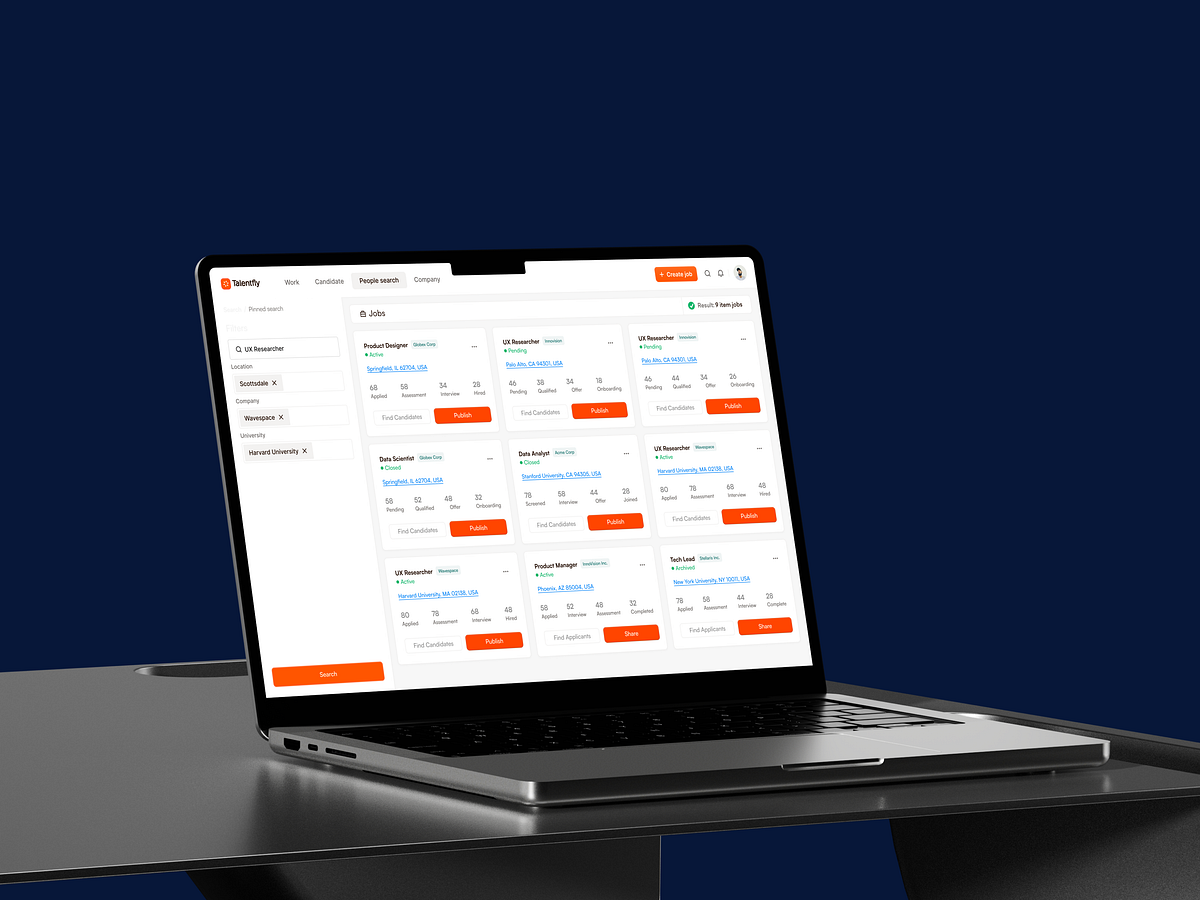 Talentfly- Job Search Dashboard Image 1
