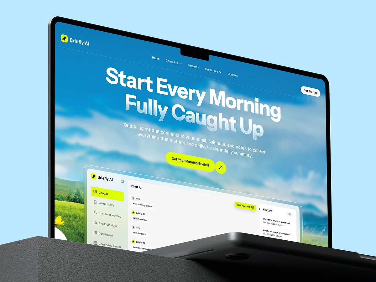 Briefly AI – SaaS Landing Page Hero Image 0