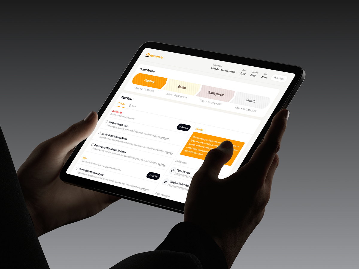 HouseMade - Real Estate Construction Management Dashboard Image 0