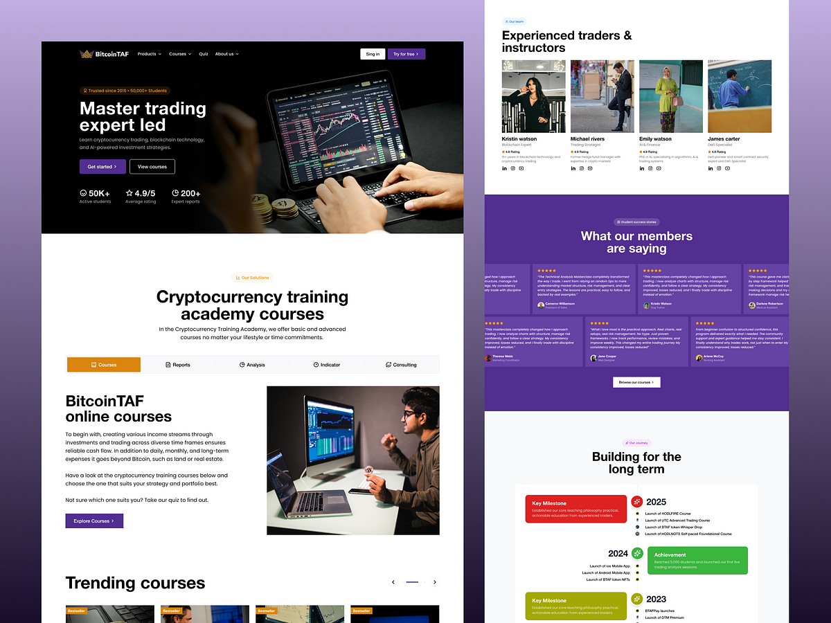 BitcoinTAF - Training Course Website for Crypto