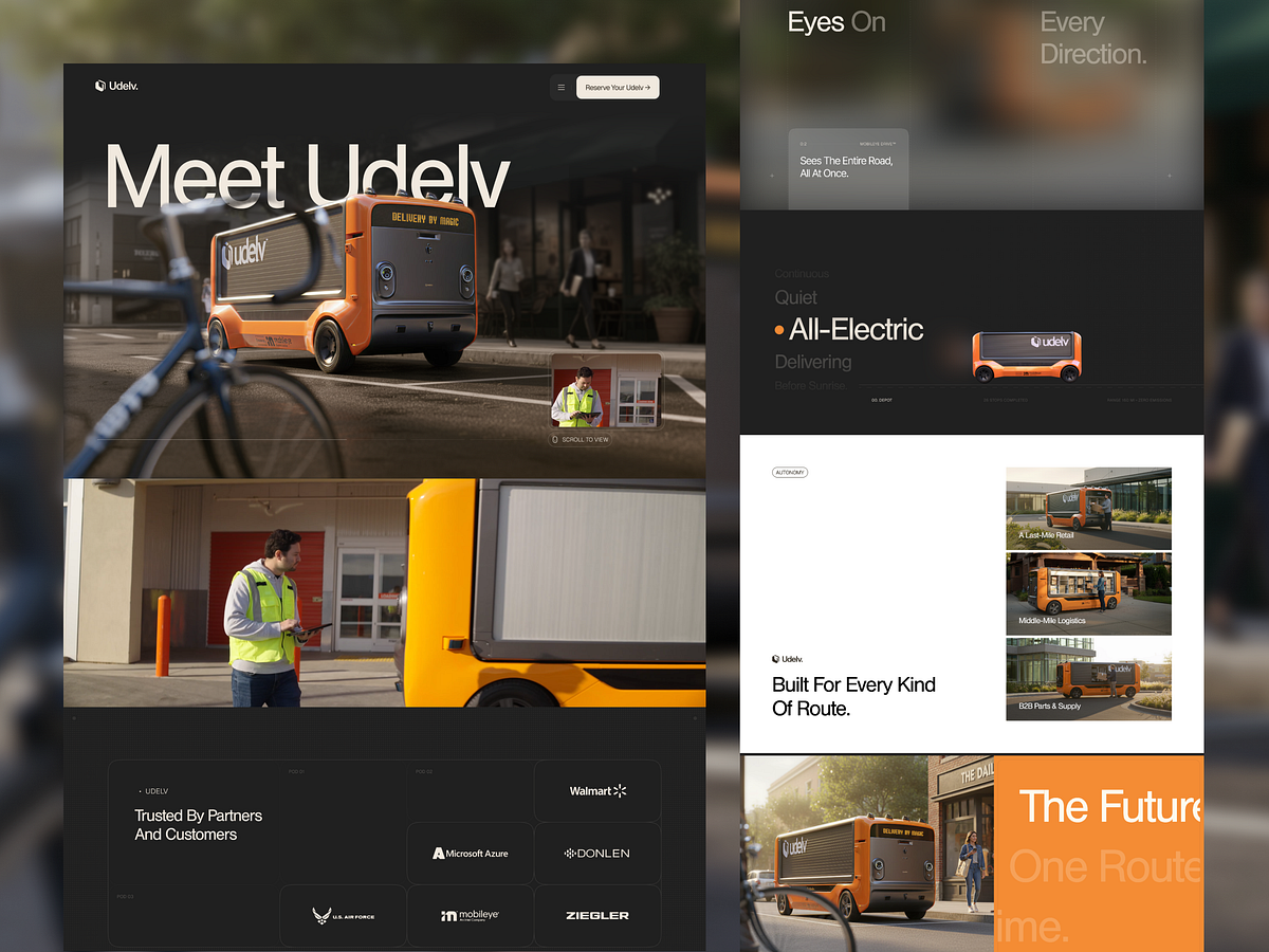 Udelv - Autonomous Delivery Vehicles Website