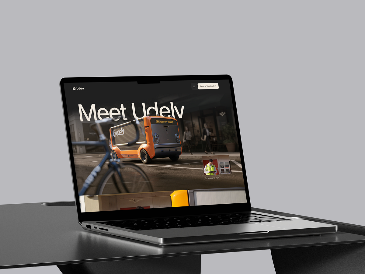 Udelv - Autonomous Delivery Vehicles Website Image 1