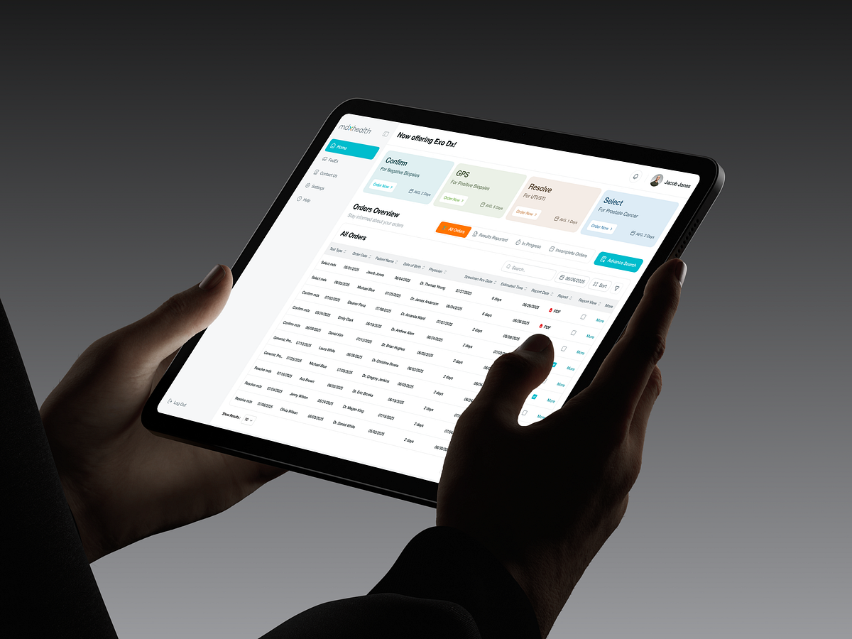 mdxHealth - Dashboard for Healthcare Company Image 0