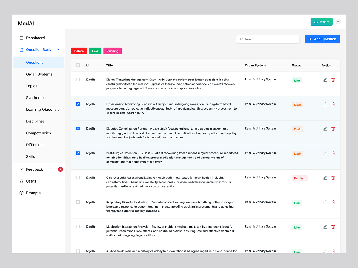 MedAI - Medical AI Edtech Platform