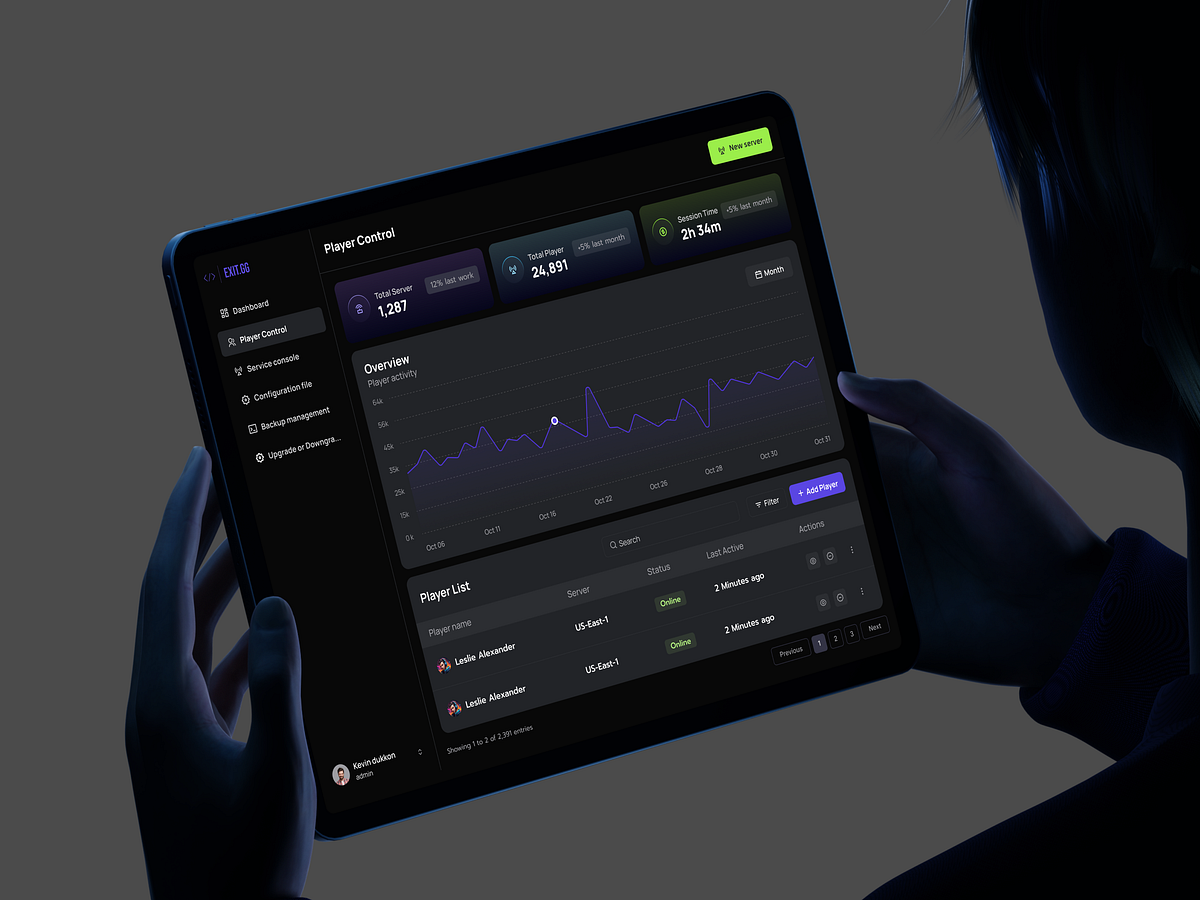 EXIT GG - Game Server Management Dashboard Image 0