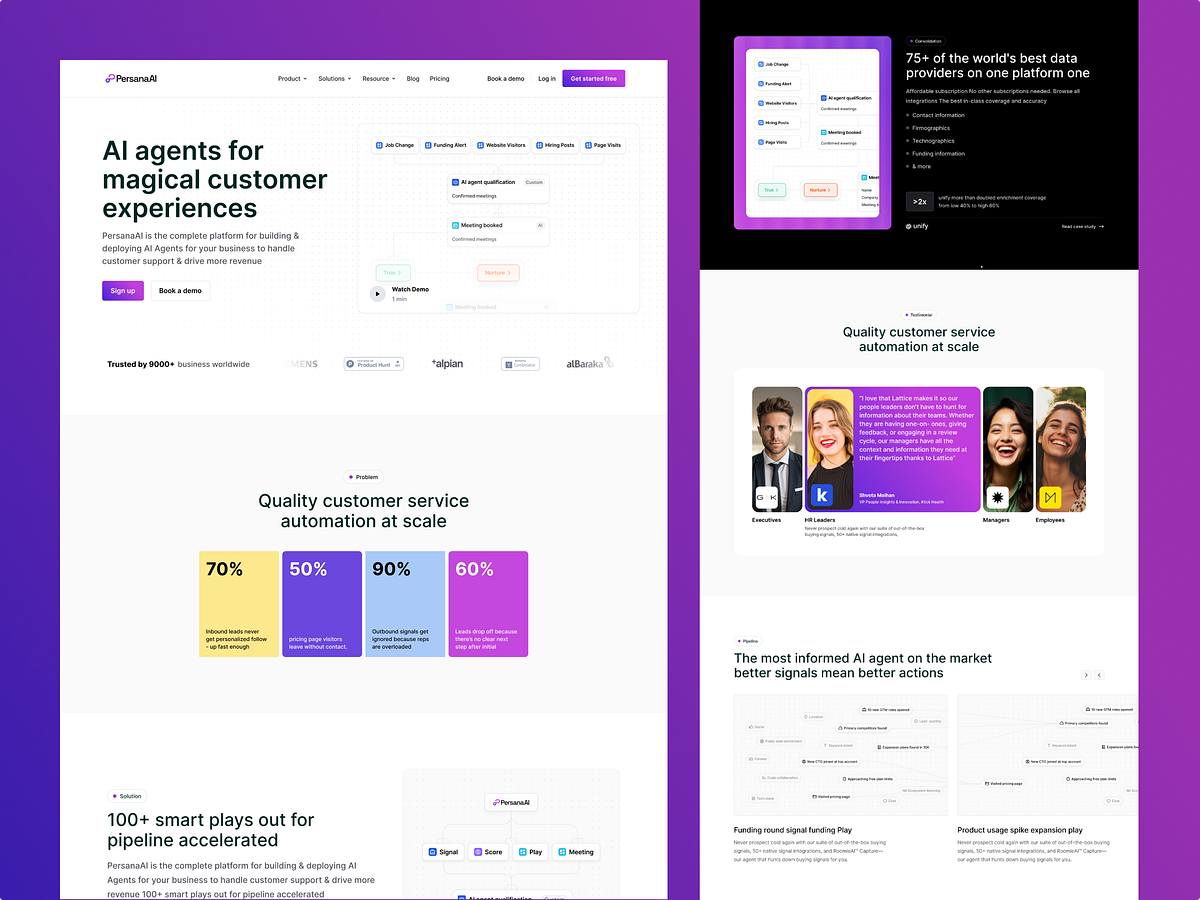 Persana - AI Sales Agent Website