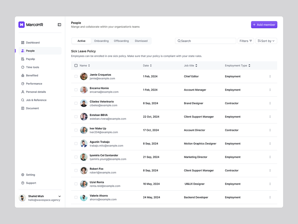 MarcoHR - HR Management Dashboard