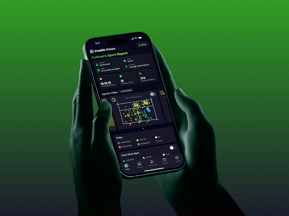Paddle Vision - Sports Match Analytics App Design Image 0