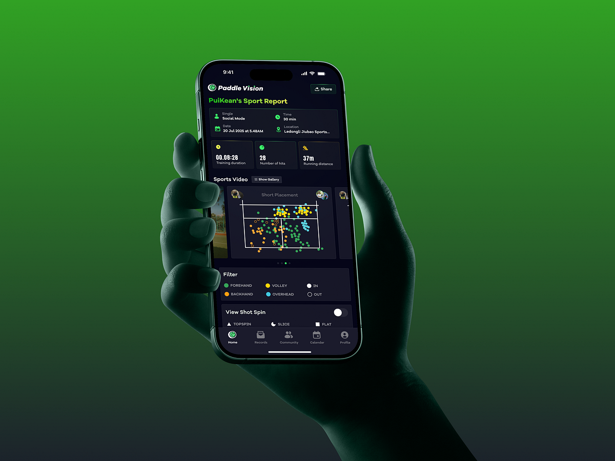 Paddle Vision - Sports Match Analytics App Design Image 1