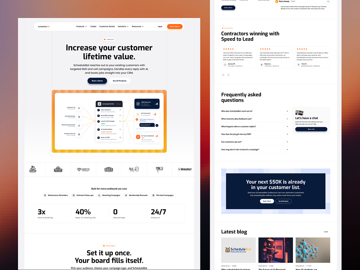 ScheduleBot - AI Sales Automation SaaS Website
