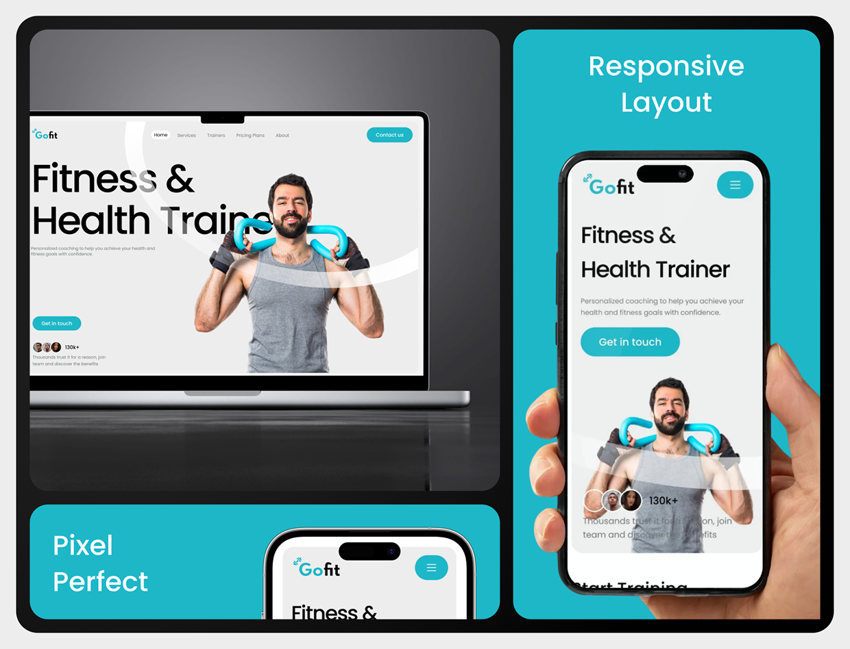 GoFit - Fitness Website UI/UX Image 0