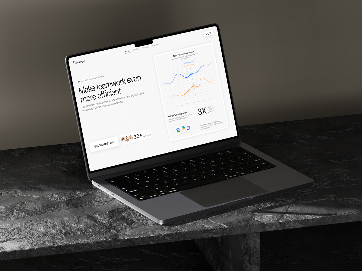 Team Management SaaS Hero Section Image 0