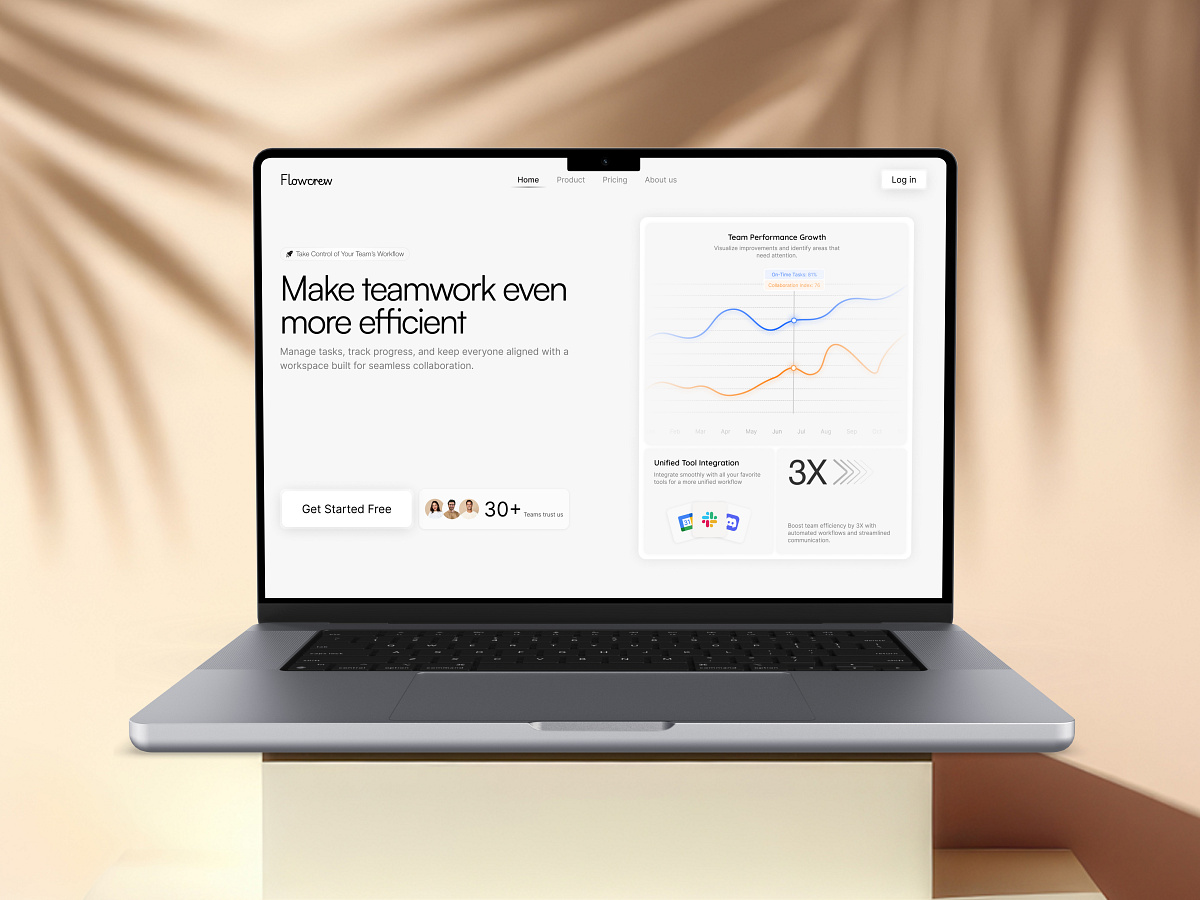 Team Management SaaS Hero Section Image 1