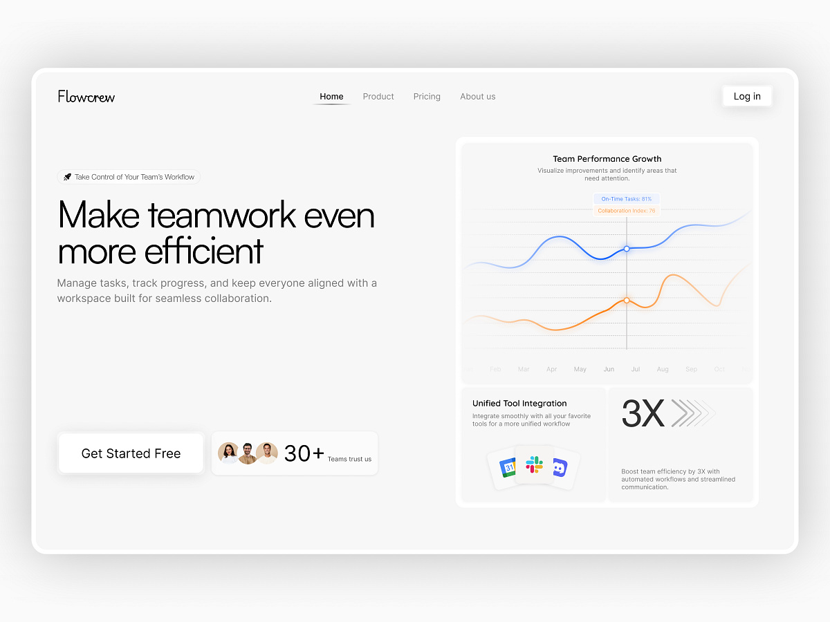 Team Management SaaS Hero Section Image 2