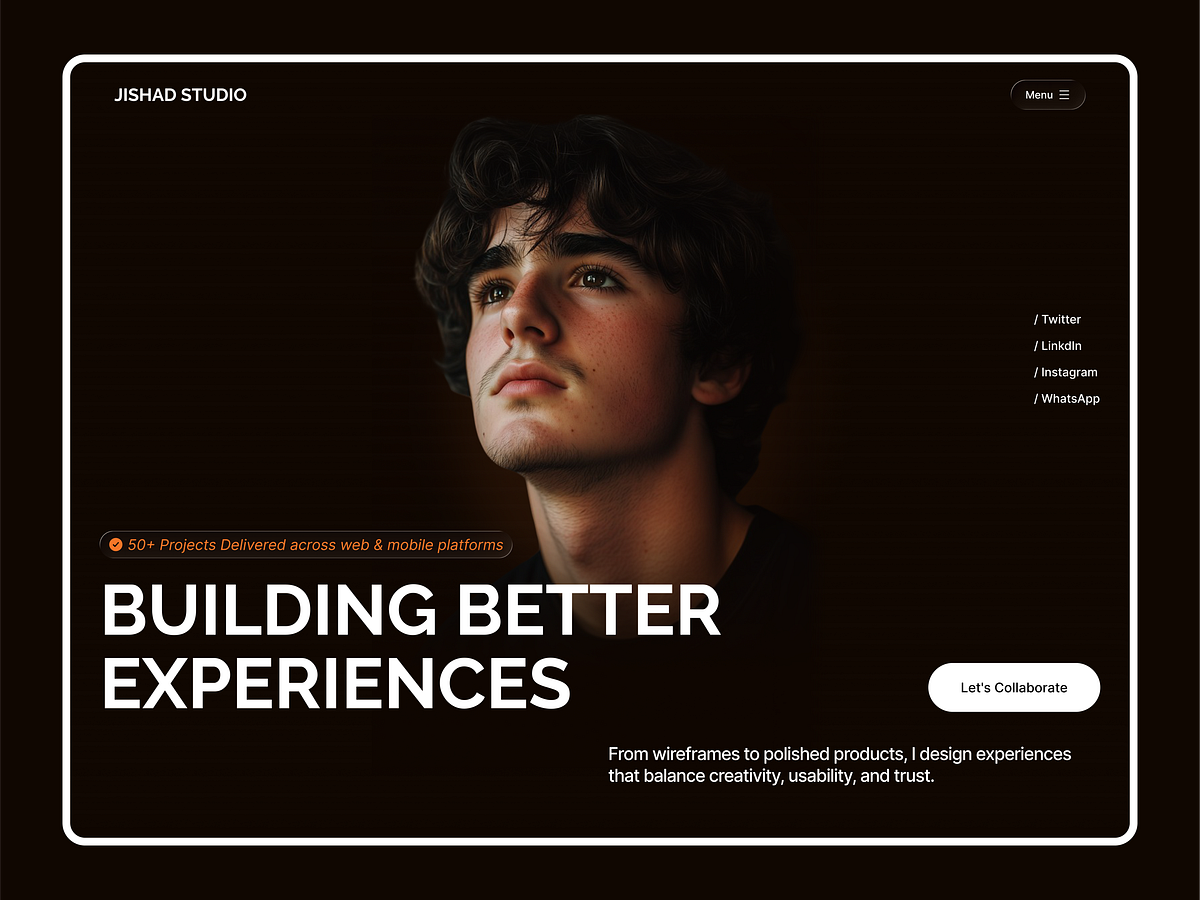 Personal Branding Website – Portfolio Website – Hero Section