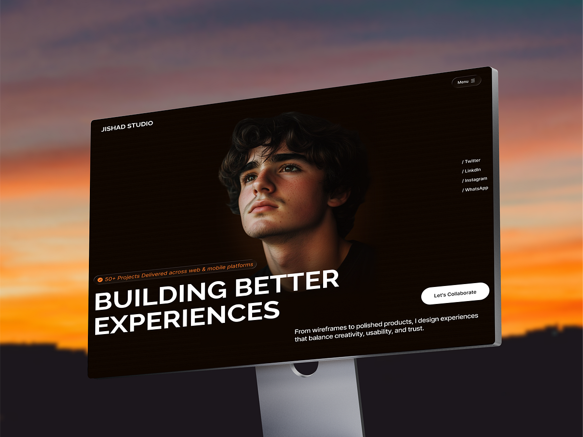 Personal Branding Website – Portfolio Website – Hero Section Image 0