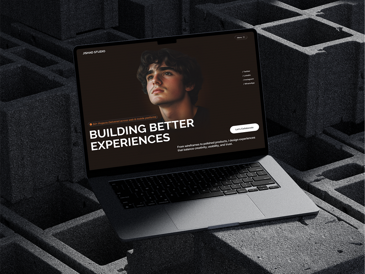 Personal Branding Website – Portfolio Website – Hero Section Image 3