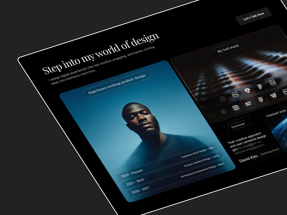 Designer Portfolio Website — About Section Image 0