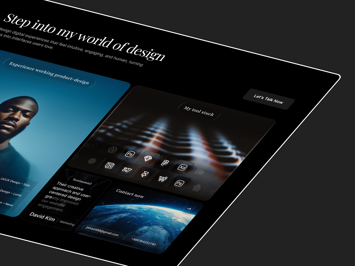 Designer Portfolio Website — About Section Image 1