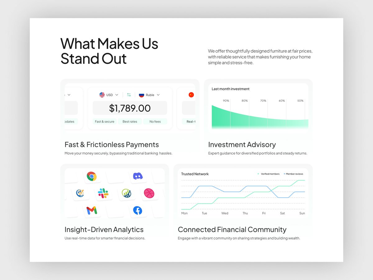 Exploring a SaaS Financial Bento UI concept