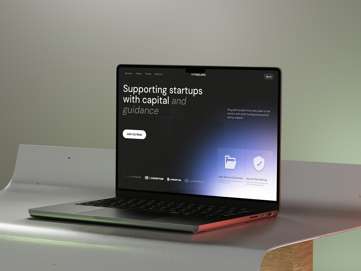 Startup Funding Platform Website Hero Section Image 2