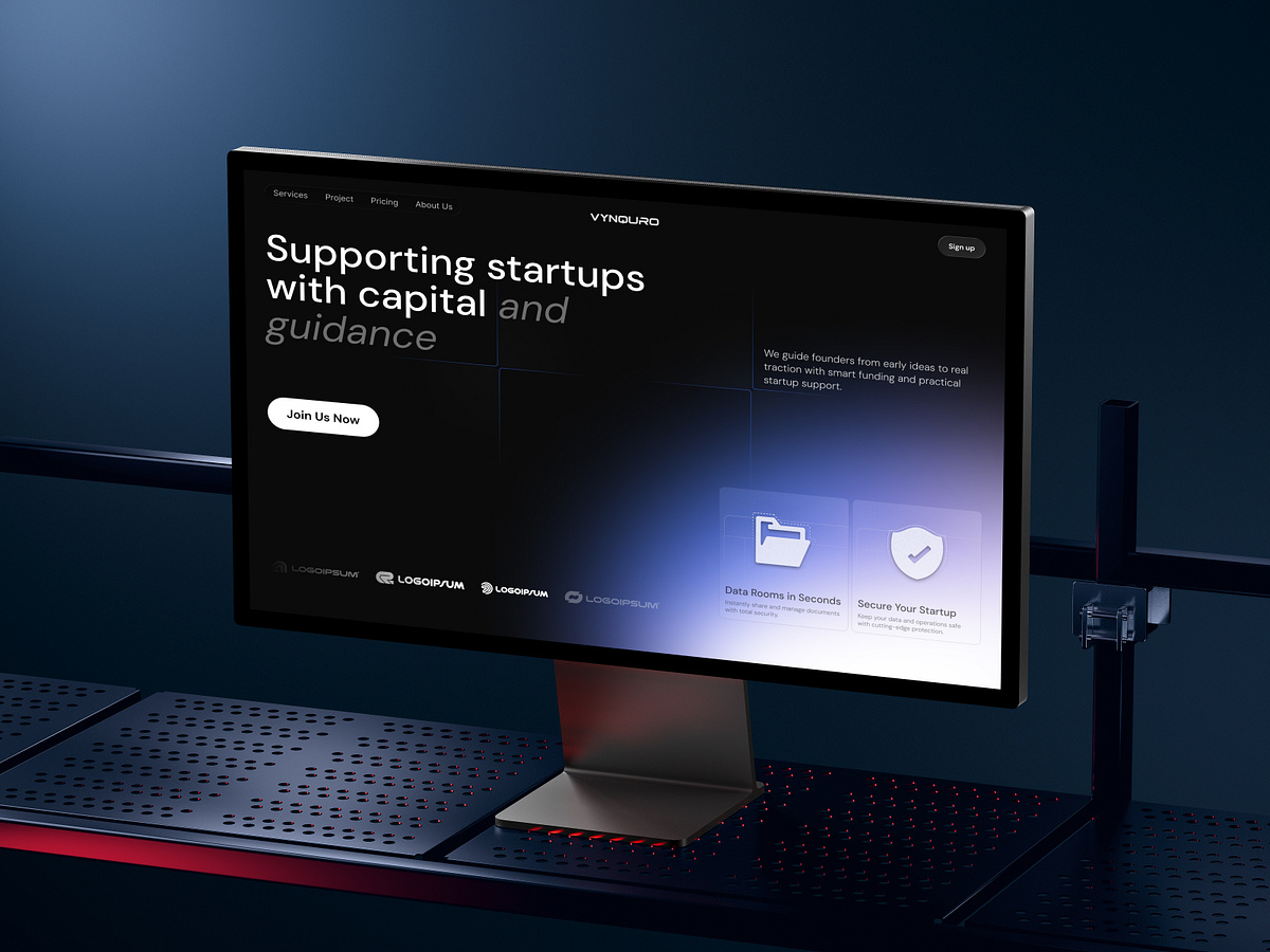 Startup Funding Platform Website Hero Section Image 3